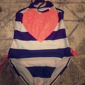 Nautical bathing suit for girls